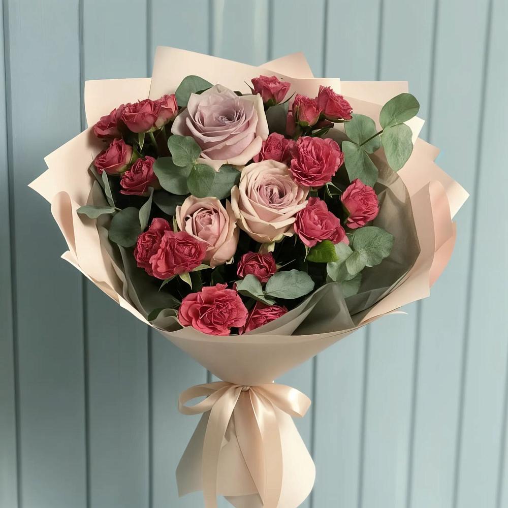 Букет цветов из: Гвоздики и Розы в Гае