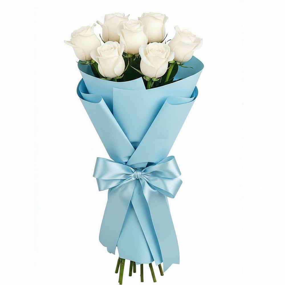 Букет 7 белых роз Проуд в Гае