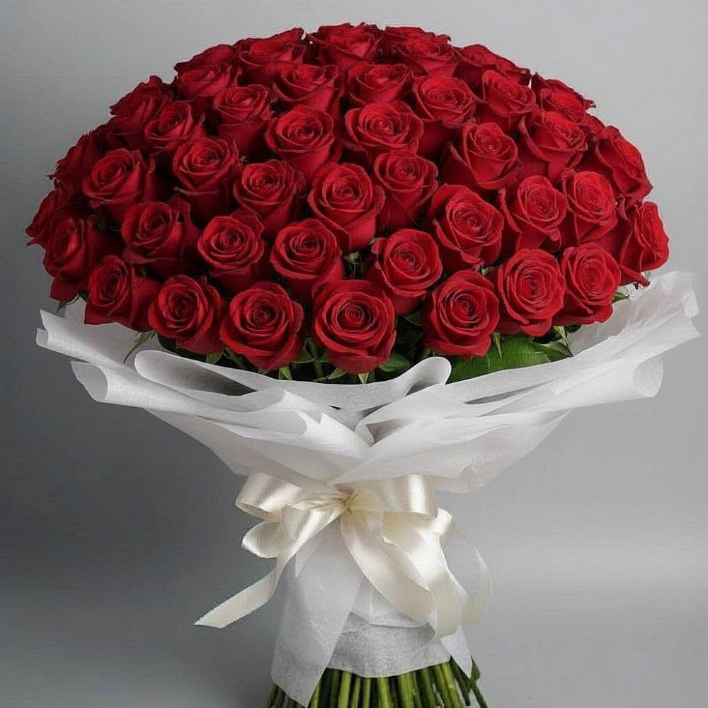 Букет 101 Красная роза Блэк Мэджик в Гае