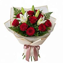 Букет цветов из:  Лилии и Розы в Гае