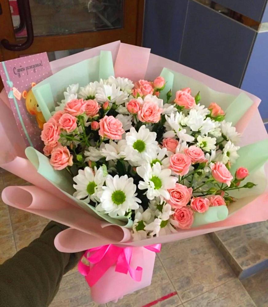 Букет цветов из: Розы и Хризантемы в Гае