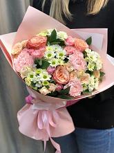 Букет нежные объятья в Гае Букет цветов из: Гвоздики, Розы и Хризантемы в Гае