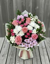 Букет цветов из:  Альстромерии, Гвоздики, Розы и Хризантемы в Гае