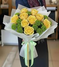 Букет цветов из:  Хризантемы и Розы в Гае