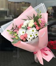 Букет цветов из:  Розы, Лизиантусы и Хризантемы в Гае