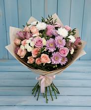 Букет цветов из:  Хризантемы, Розы и Альстромерии в Гае