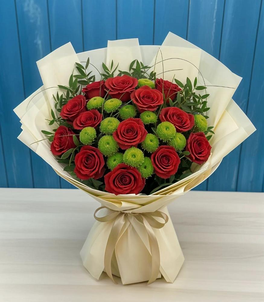 Букет цветов из: Розы и Хризантемы в Гае